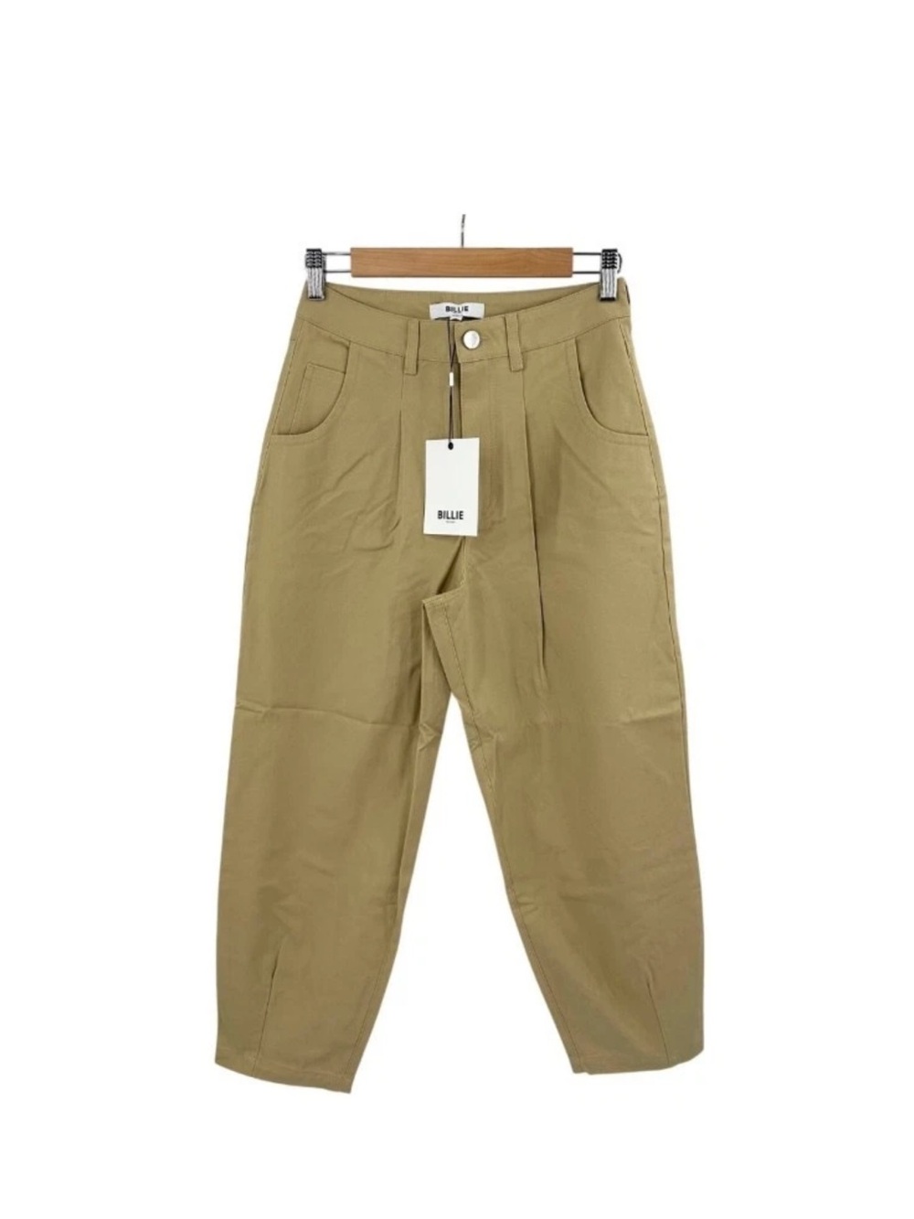 Billie The Label Women's Cropped Devon Khaki Pants NWT Size 2